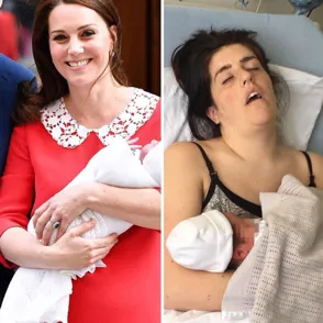 Estas mamás comparan sus fotos postparto con las de Kate Middleton