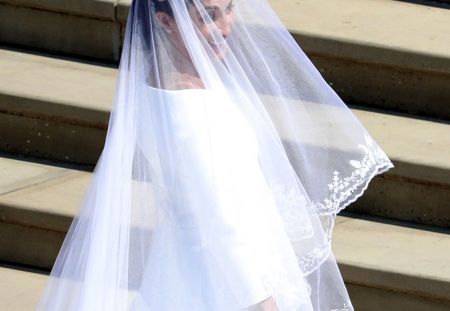 Découvrez en images la somptueuse robe de mariée de Meghan Markle