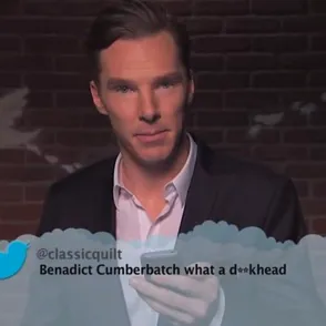 Benedict Cumberbatch and other Hollywood stars read out horrible tweets about themselves