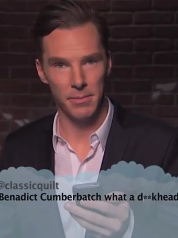 Benedict Cumberbatch and other Hollywood stars read out horrible tweets about themselves
