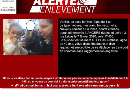 Alerte enlèvement : Vanille, 1 an, a été retrouvée morte