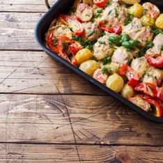 One-Tray-Hähnchen mit Gemüse: Blitzrezept aus dem Ofen