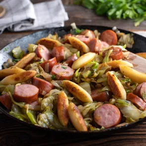 Schnelle Schupfnudelpfanne mit Spitzkohl und Wurst: In nur 20 Minuten zum Genuss