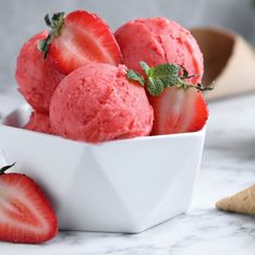 Voici la recette pour faire un sorbet aux fraises express et sans sorbetière