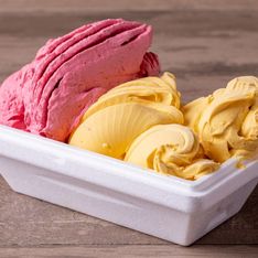Cette glace mangue-framboise avec 3 ingrédients seulement et sans sorbetière va devenir votre indispensable !