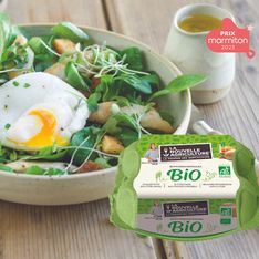 Avec ses œufs frais Bio, La Nouvelle Agriculture® offre aux consommateurs des œufs de poules élevées en plein air