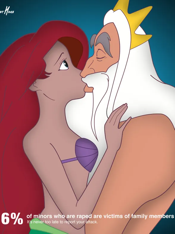 La polémica campaña contra el abuso sexual protagonizada por las princesas Disney