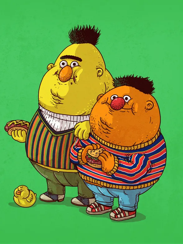 ¿Cómo serían tus personajes de ficción favoritos con unos kilos de más?