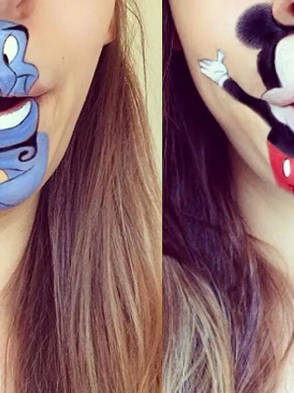 Talented Make-Up Artist Recreates Disney Characters...On Her Lips
