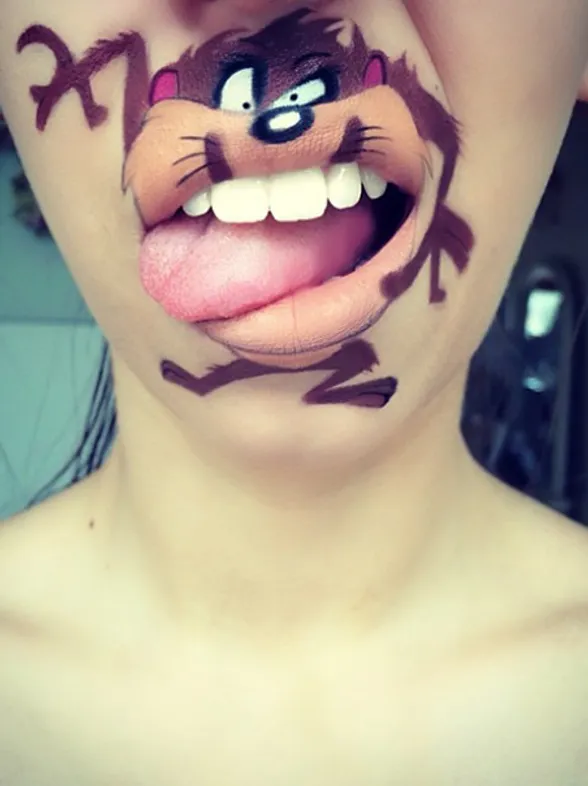 Un maquillaje de labios muy animado
