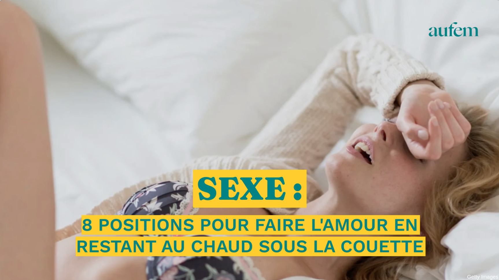 Sexe : 8 positions pour faire l’amour en restant au chaud sous la couette