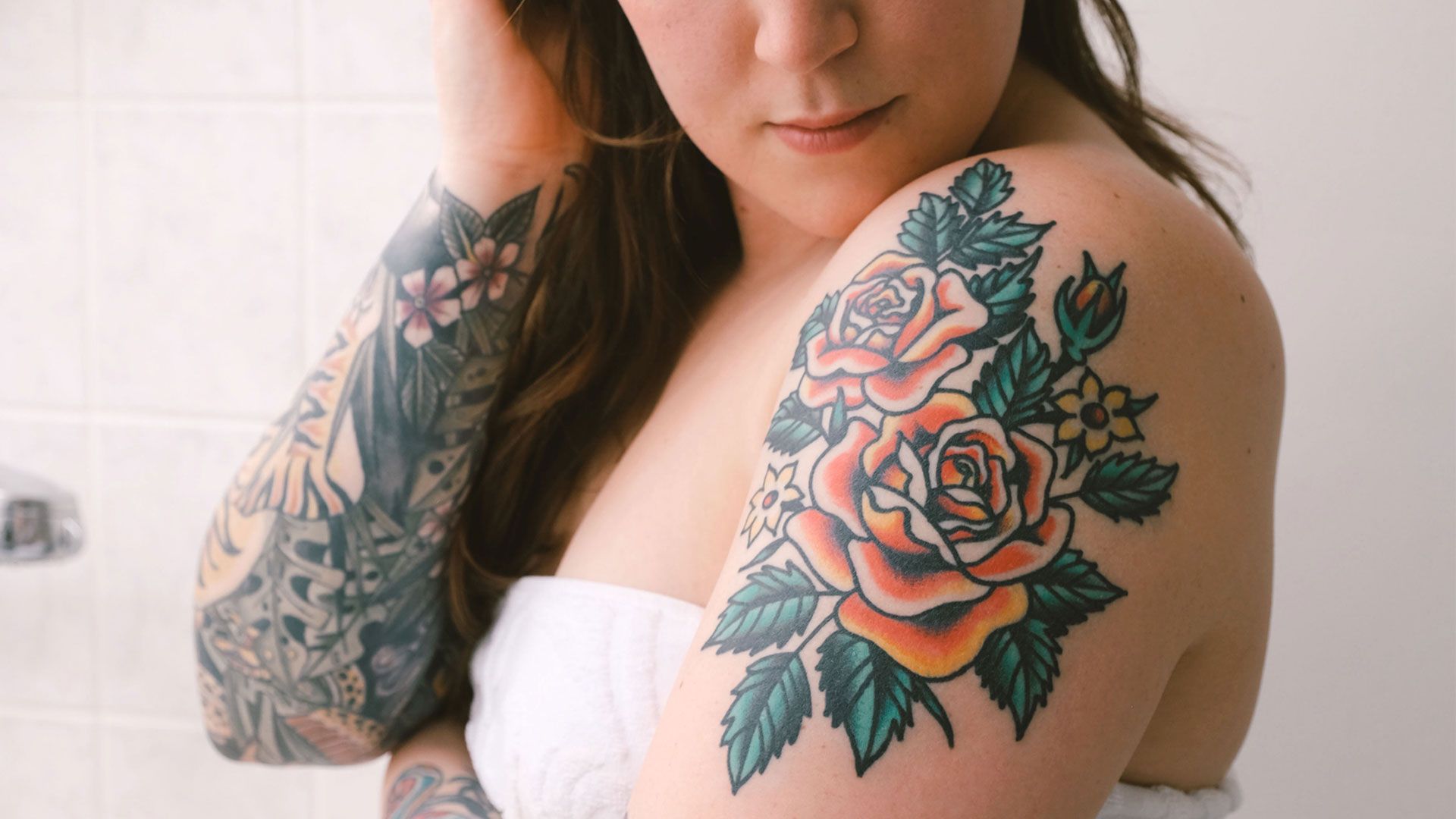 Blumenranke frau tattoo oberarm Suchergebnisse für